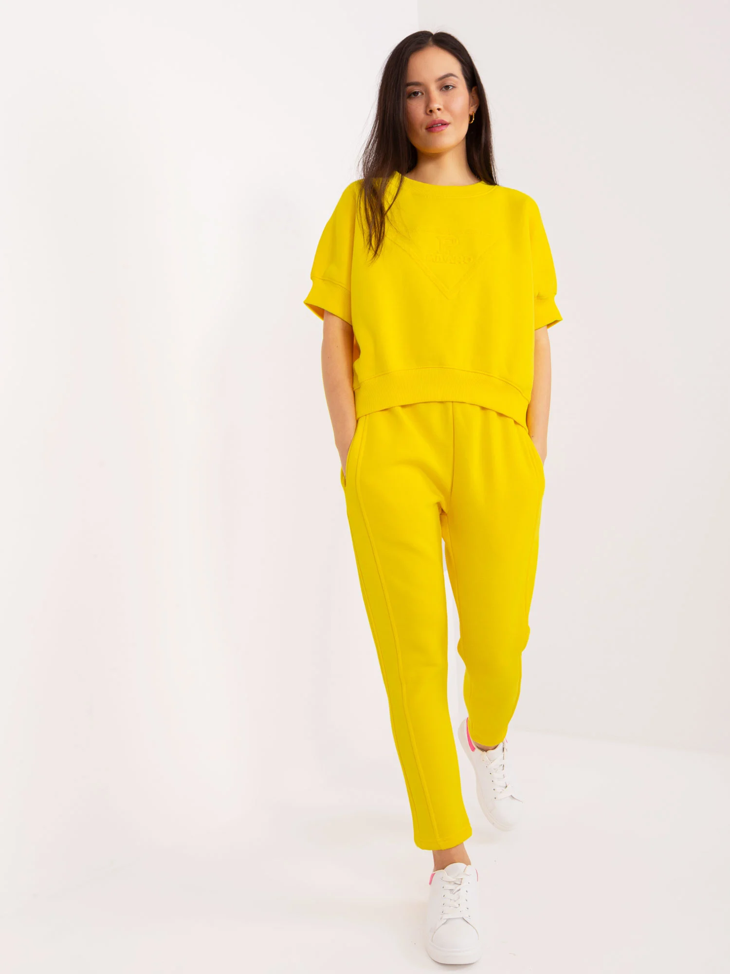 Compleu Dama Mini, Conica, Wow Donna, Galben Casual - imagine 6