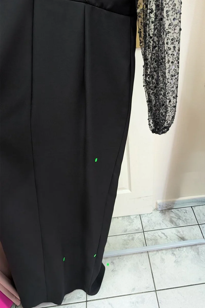 Rochie Dama Paiete, Bicotone, Negru - imagine 4
