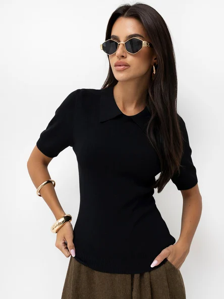 Pulover Dama Mini, Elegant, Negru Eleganta Office