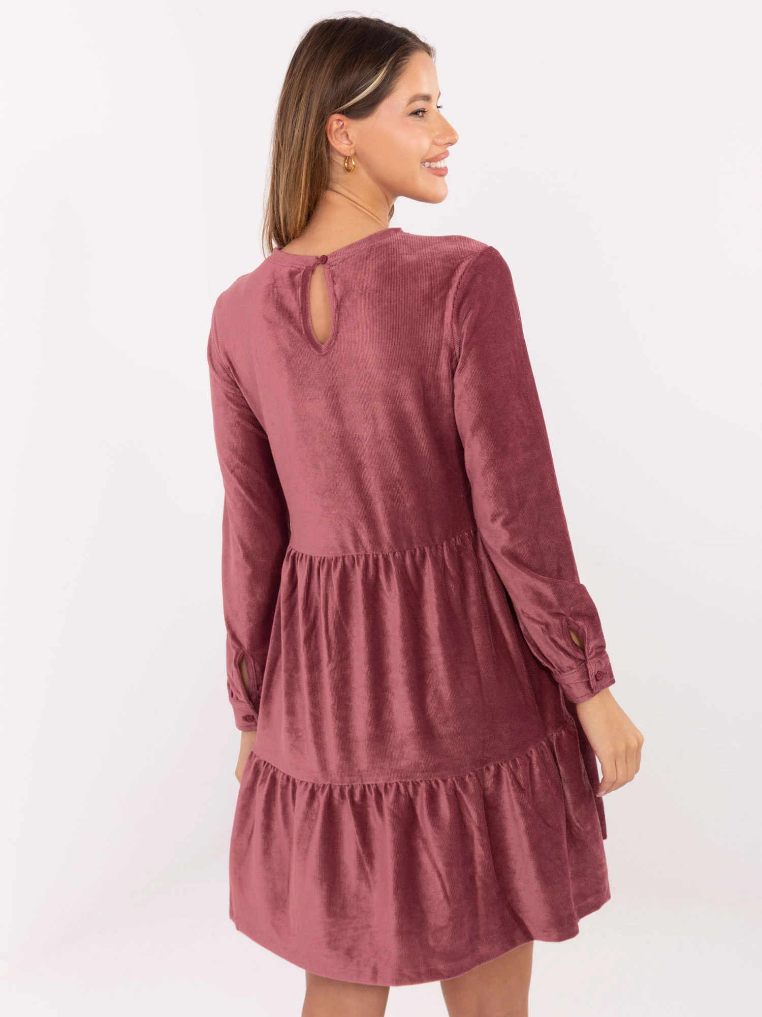Rochie Dama Maxi, Lejera, Sublevel, Roz - Image 2