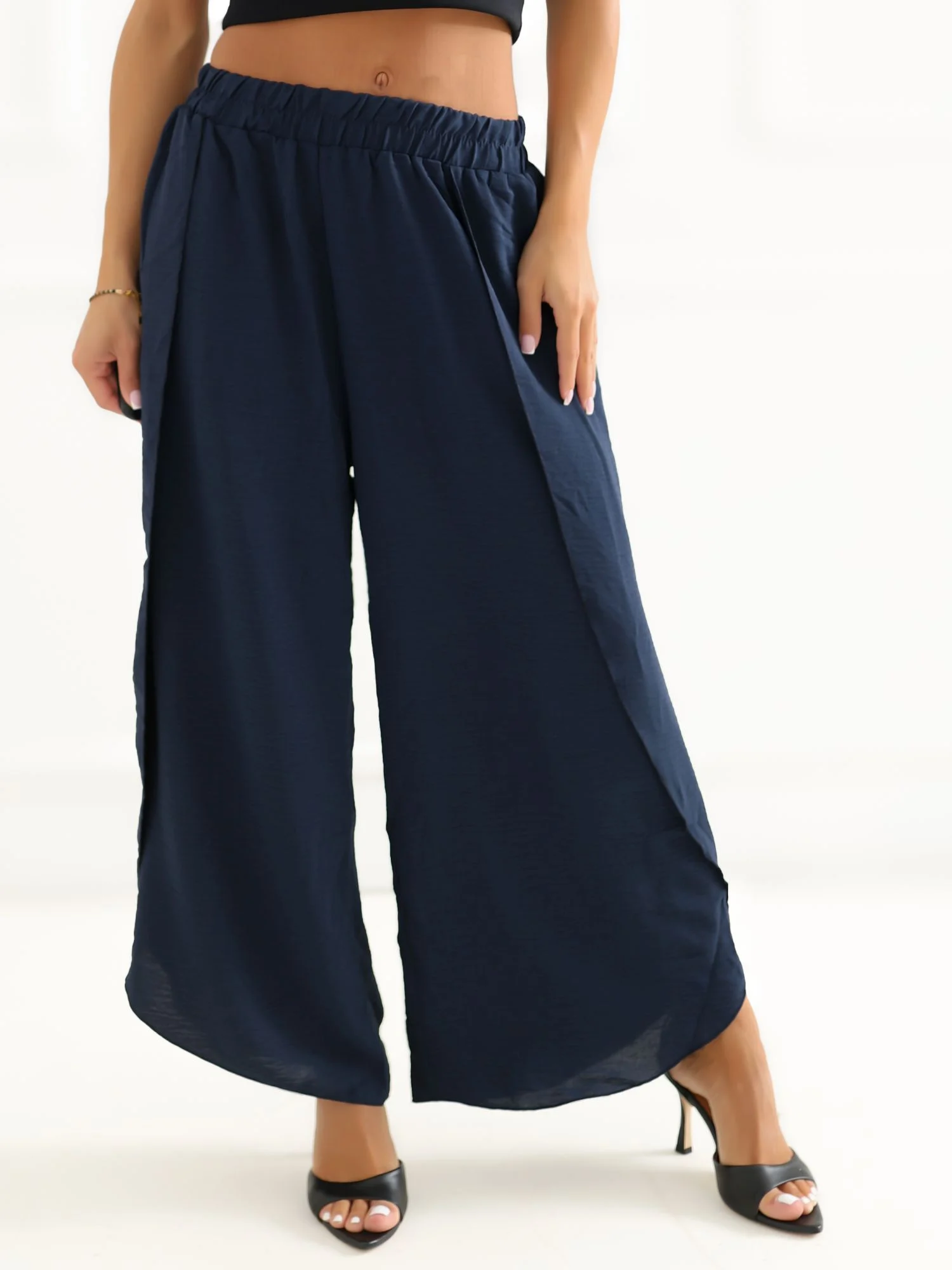 Pantaloni Dama 7/8, Cu slit, Miss kimery, Bleumarin - Image 4