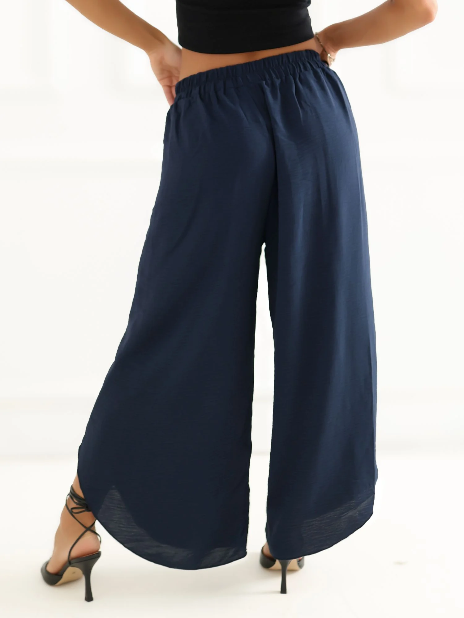 Pantaloni Dama 7/8, Cu slit, Miss kimery, Bleumarin - Image 3